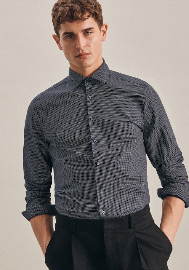 Oxford shirt in X-Slim with Kent-Collar in Dark Blue |  Seidensticker Onlineshop