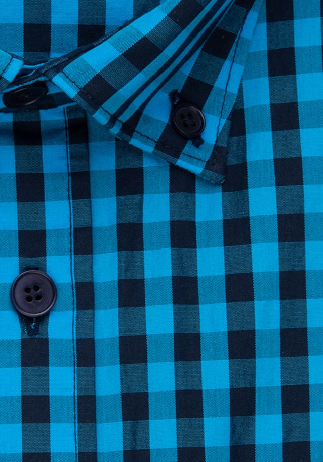 Popeline Business Hemd in Regular mit Button-Down-Kragen in Türkis/Petrol |  Seidensticker Onlineshop