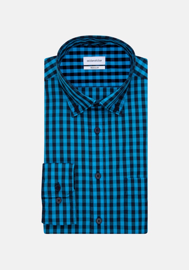 Business Shirt in Regular with Button-Down-Collar in Turquoise |  Seidensticker Onlineshop