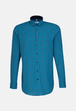 Regular Business Shirt Check in Turquoise |  Seidensticker Onlineshop