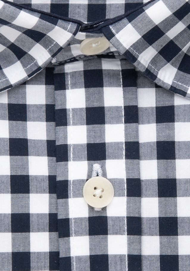 Popeline Business Hemd in Regular mit Button-Down-Kragen in Dunkelblau |  Seidensticker Onlineshop