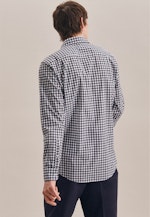 Regular Chemise Business carreaux in Bleu Foncé |  Seidensticker Onlineshop