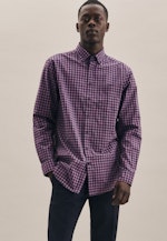 Regular Chemise Business carreaux in Lilas |  Seidensticker Onlineshop