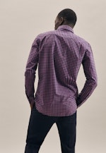 Regular Business Hemd Karo in Lila |  Seidensticker Onlineshop