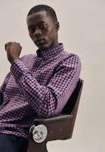 Regular Chemise Business carreaux in Lilas |  Seidensticker Onlineshop
