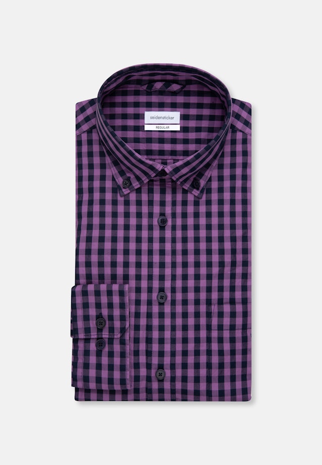 Regular Chemise Business carreaux in Lilas |  Seidensticker Onlineshop
