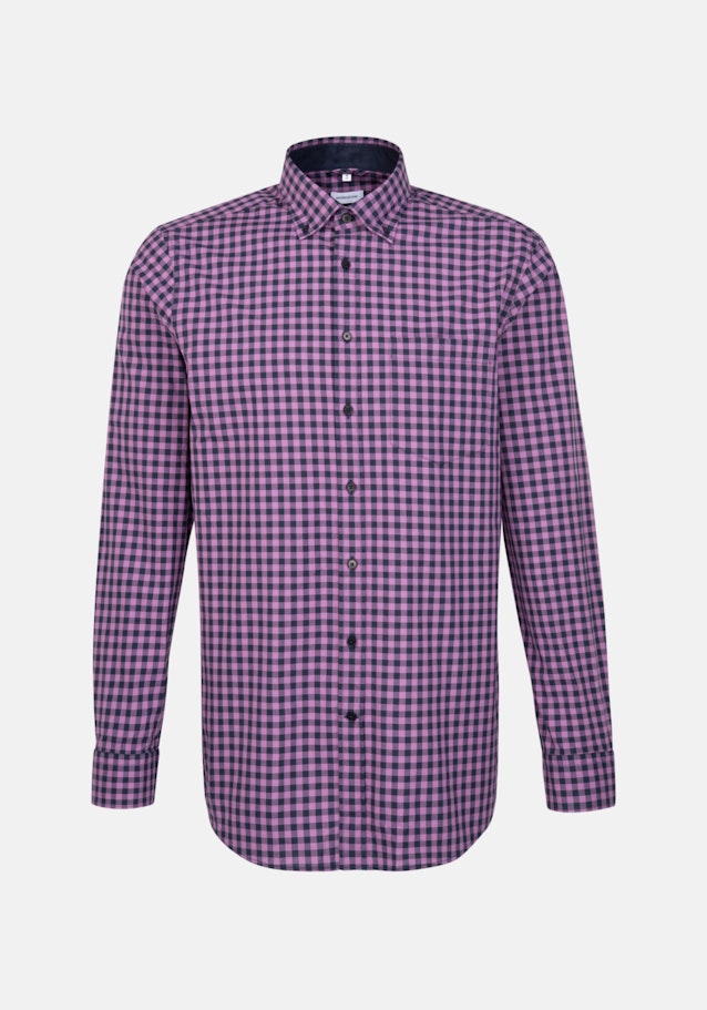 Regular Business Hemd Karo in Lila | Seidensticker Onlineshop