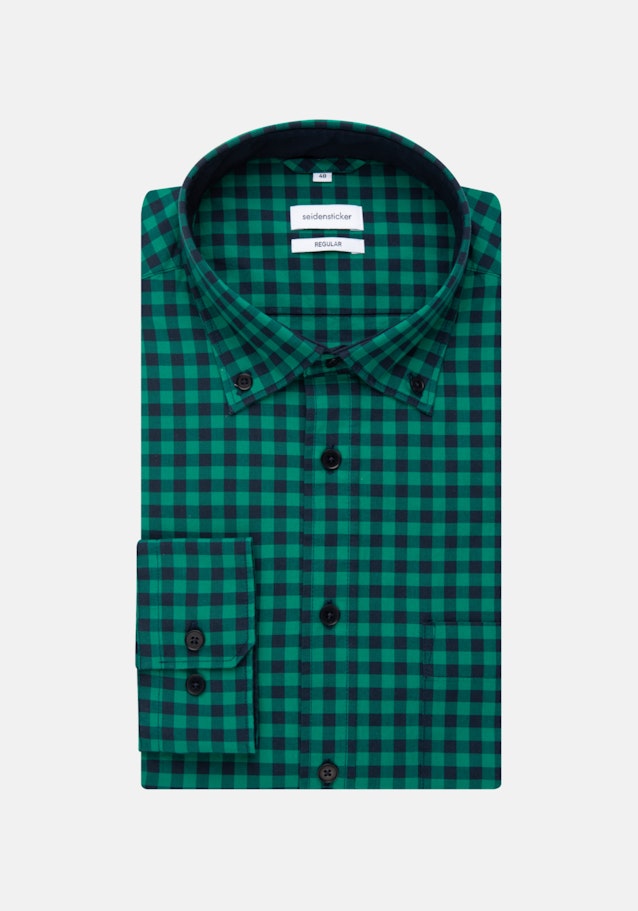 Popeline Business Hemd in Regular mit Button-Down-Kragen in Grün |  Seidensticker Onlineshop