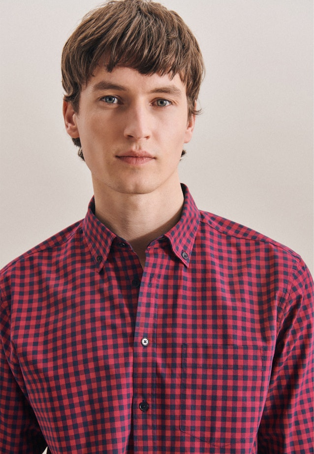 Regular Business Hemd Karo in Rot |  Seidensticker Onlineshop