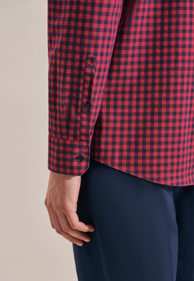 Regular Business Hemd Karo in Rot |  Seidensticker Onlineshop