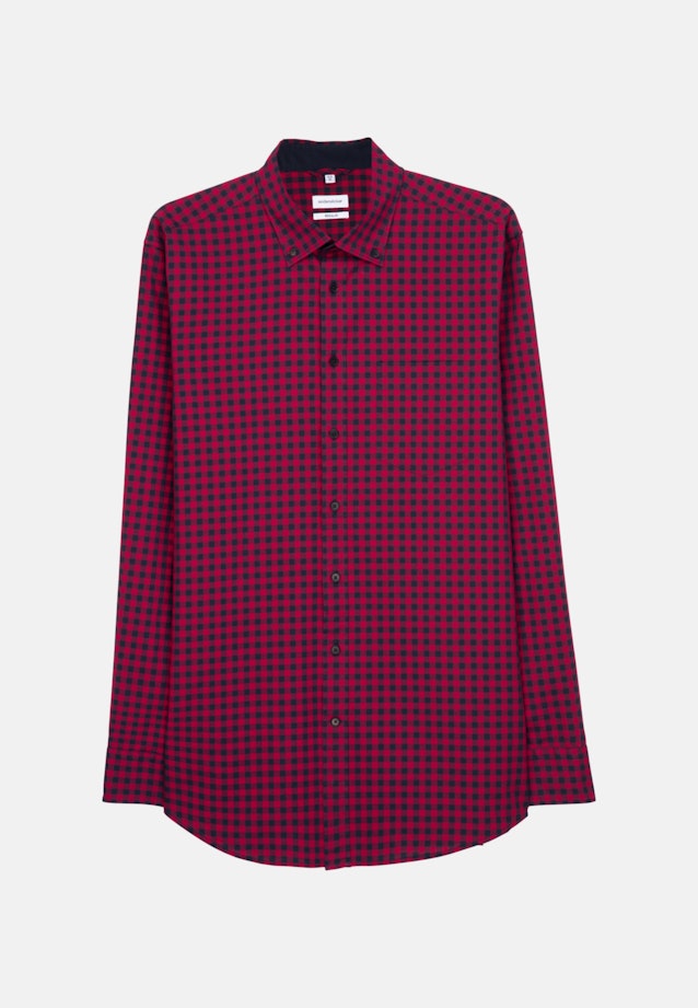 Regular Business Hemd Karo in Rot |  Seidensticker Onlineshop