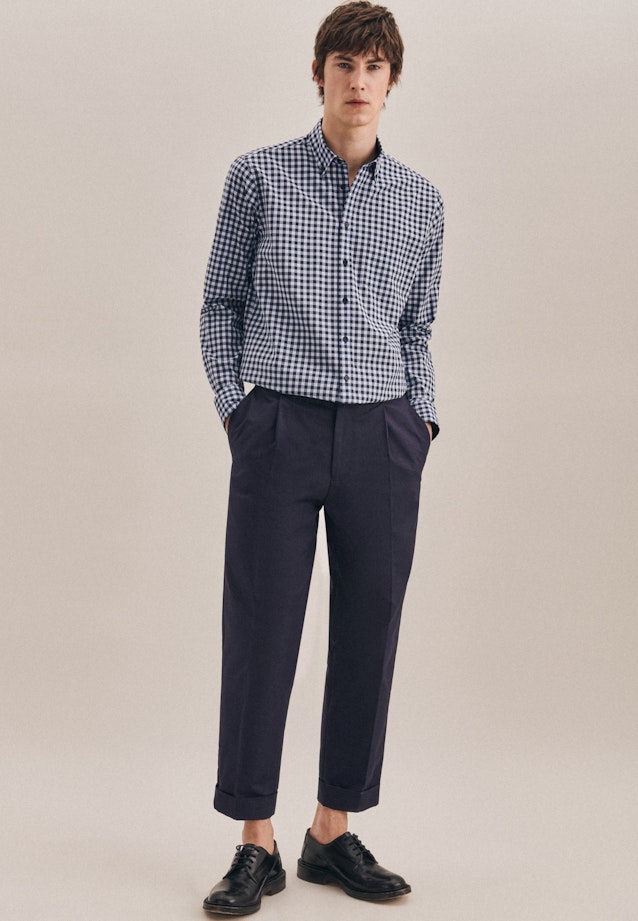 Regular Business Hemd Karo in Hellblau |  Seidensticker Onlineshop