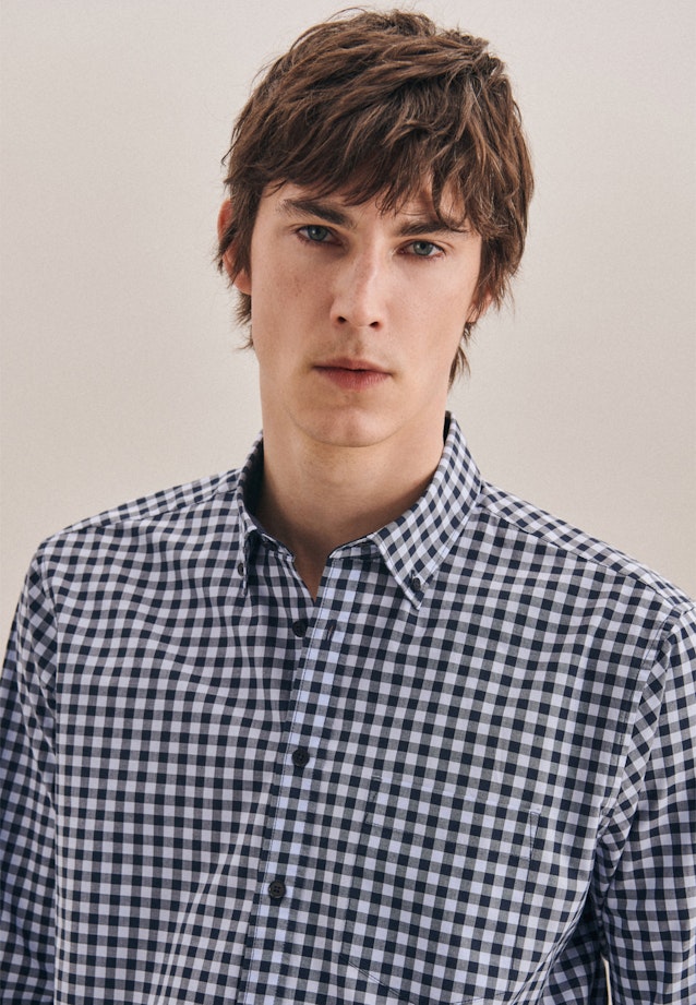 Regular Business Hemd Karo in Hellblau |  Seidensticker Onlineshop