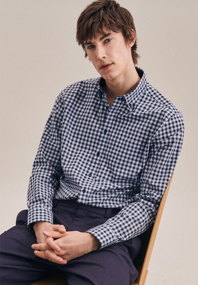 Regular Business Hemd Karo in Hellblau |  Seidensticker Onlineshop