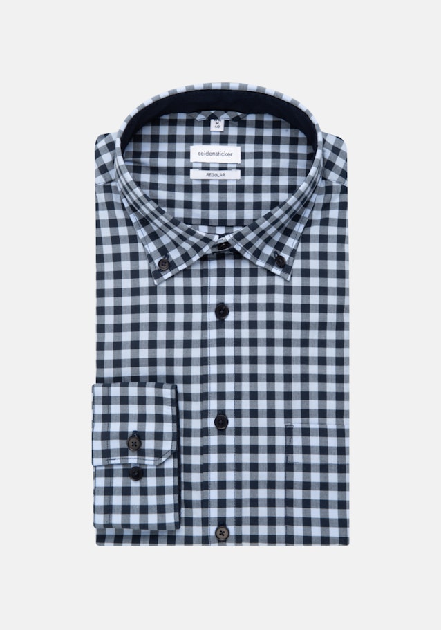 Chemise Business Regular Popeline Col Boutonné in Bleu Clair |  Seidensticker Onlineshop