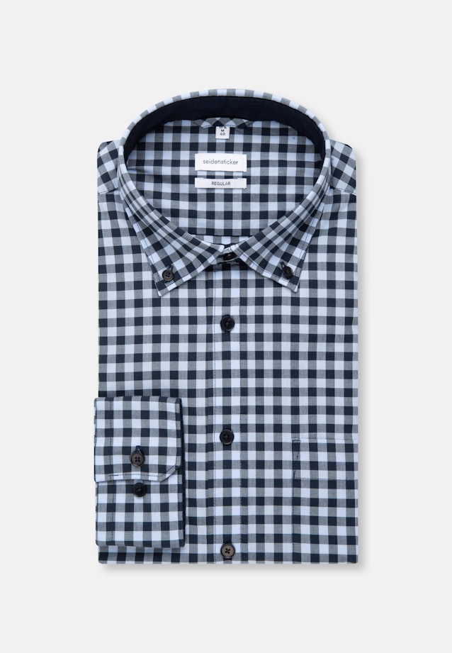 Regular Business Hemd Karo in Hellblau |  Seidensticker Onlineshop