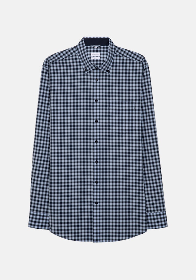 Popeline Business Hemd in Regular mit Button-Down-Kragen in Hellblau |  Seidensticker Onlineshop