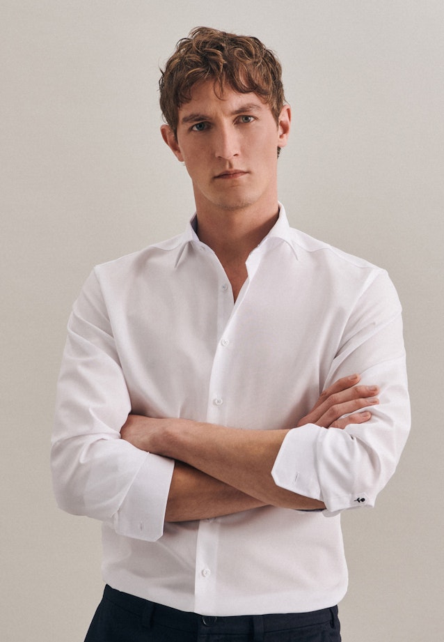 Shaped Chemise Business Uni in Blanc |  Seidensticker Onlineshop