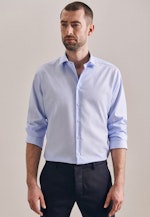 Shaped Business Hemd Uni in Mittelblau |  Seidensticker Onlineshop