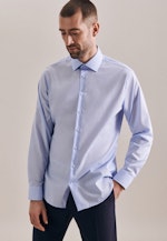Shaped Business Hemd Uni in Mittelblau |  Seidensticker Onlineshop