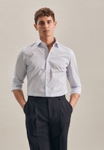 Slim Chemise Business Imprimé in Turquoise |  Seidensticker Onlineshop