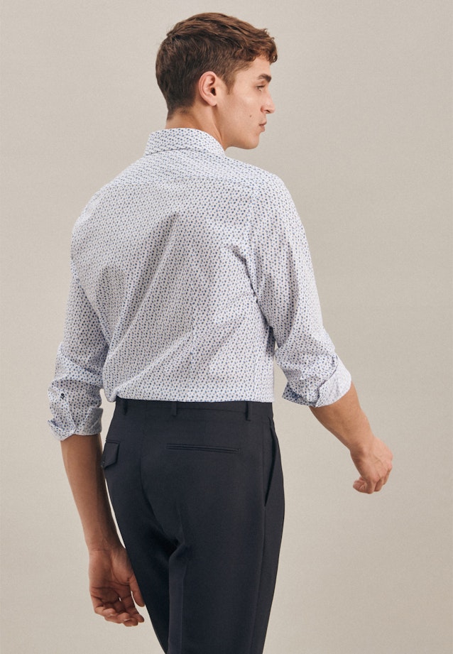 Slim Chemise Business Imprimé in Turquoise |  Seidensticker Onlineshop