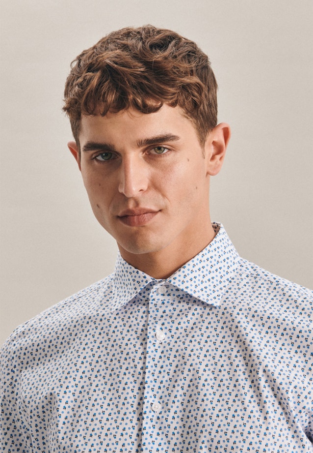 Slim Chemise Business Imprimé in Turquoise |  Seidensticker Onlineshop