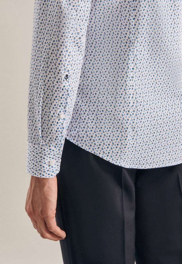 Slim Chemise Business Imprimé in Turquoise |  Seidensticker Onlineshop