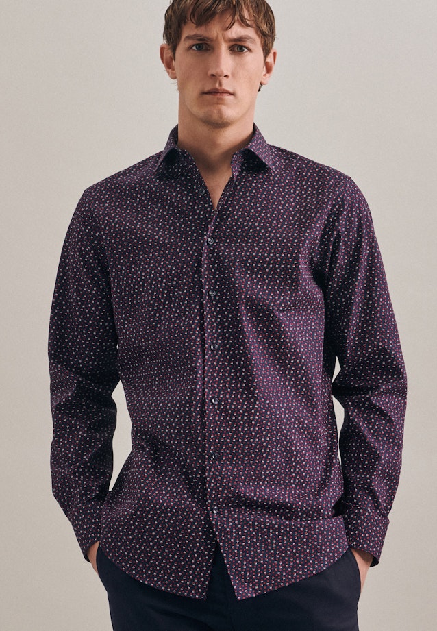 Slim Business overhemd Print in Rood |  Seidensticker Onlineshop