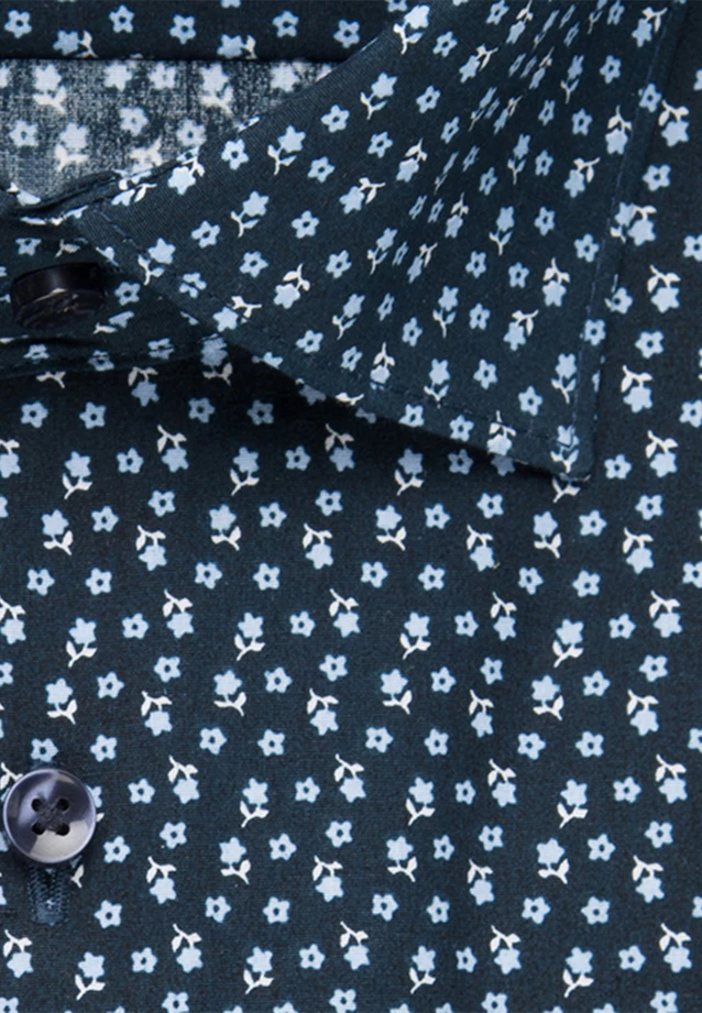 Slim Business Hemd Print in Dunkelblau |  Seidensticker Onlineshop