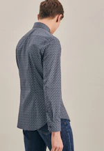 Slim Business Hemd Print in Dunkelblau |  Seidensticker Onlineshop