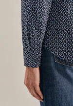 Slim Business Hemd Print in Dunkelblau |  Seidensticker Onlineshop
