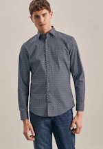 Slim Business Hemd Print in Dunkelblau |  Seidensticker Onlineshop