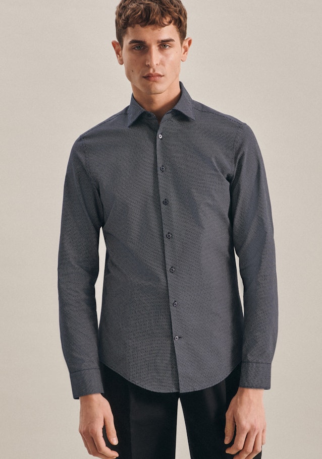 Oxford shirt in Shaped with Kent-Collar in Dark Blue |  Seidensticker Onlineshop