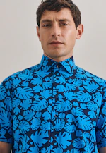 Regular Business Hemd Druck in Türkis/Petrol |  Seidensticker Onlineshop