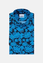 Regular Business Hemd Druck in Türkis/Petrol |  Seidensticker Onlineshop