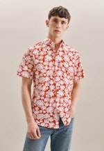 Regular Business Shirt Print in Red |  Seidensticker Onlineshop