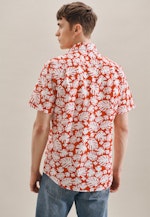 Regular Business Shirt Print in Red |  Seidensticker Onlineshop