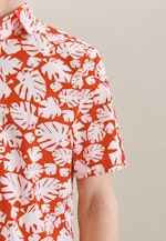 Regular Business Shirt Print in Red |  Seidensticker Onlineshop
