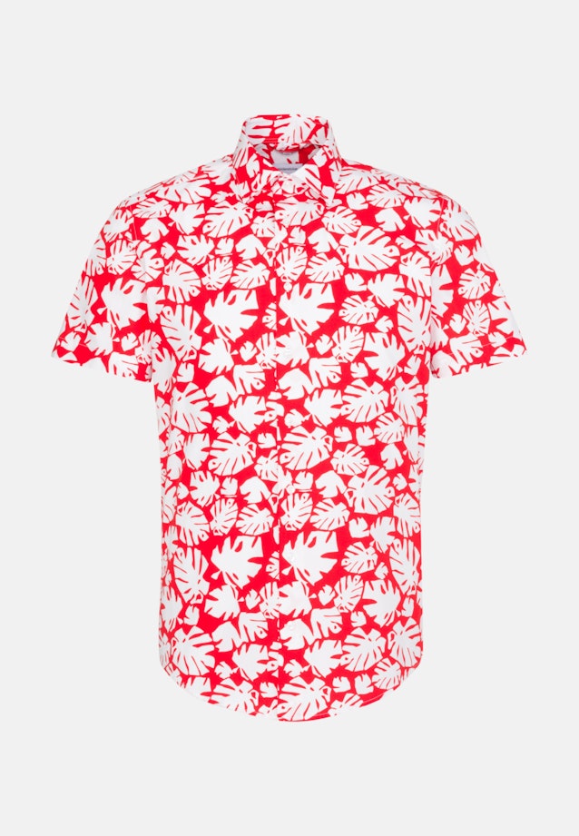 Popeline Kurzarm Business Hemd in Regular mit Kentkragen in Rot |  Seidensticker Onlineshop