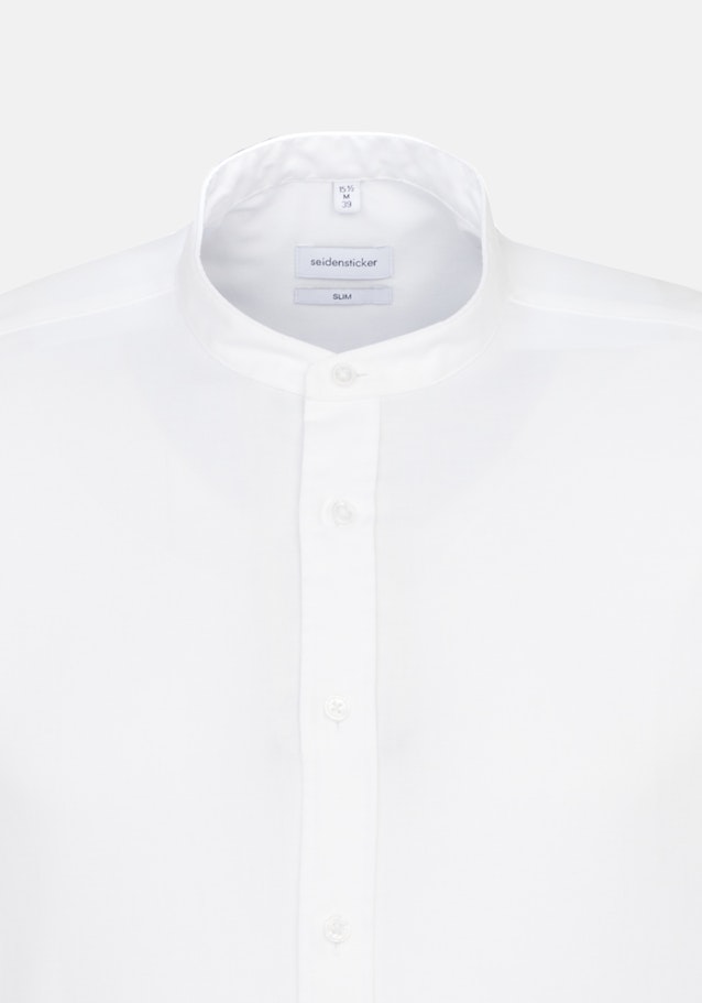 Non-iron Twill Business Shirt in Slim with Stand-Up Collar in White |  Seidensticker Onlineshop