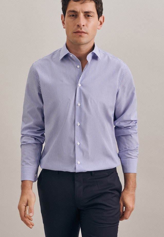 Shaped Business Hemd Streifen in Hellblau |  Seidensticker Onlineshop