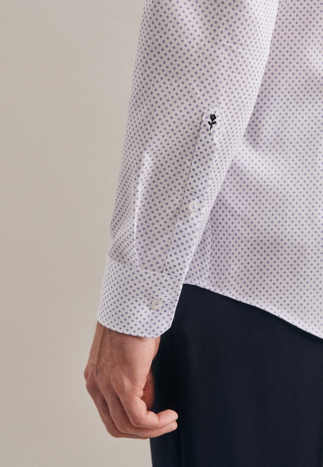 Shaped Business Hemd Druck in Weiß |  Seidensticker Onlineshop