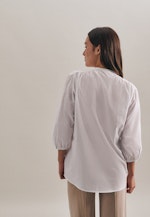 Blouse à col montant Broderie in Blanc |  Seidensticker Onlineshop