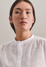 Blouse à col montant Broderie in Blanc |  Seidensticker Onlineshop