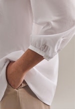 Blouse à col montant Broderie in Blanc |  Seidensticker Onlineshop