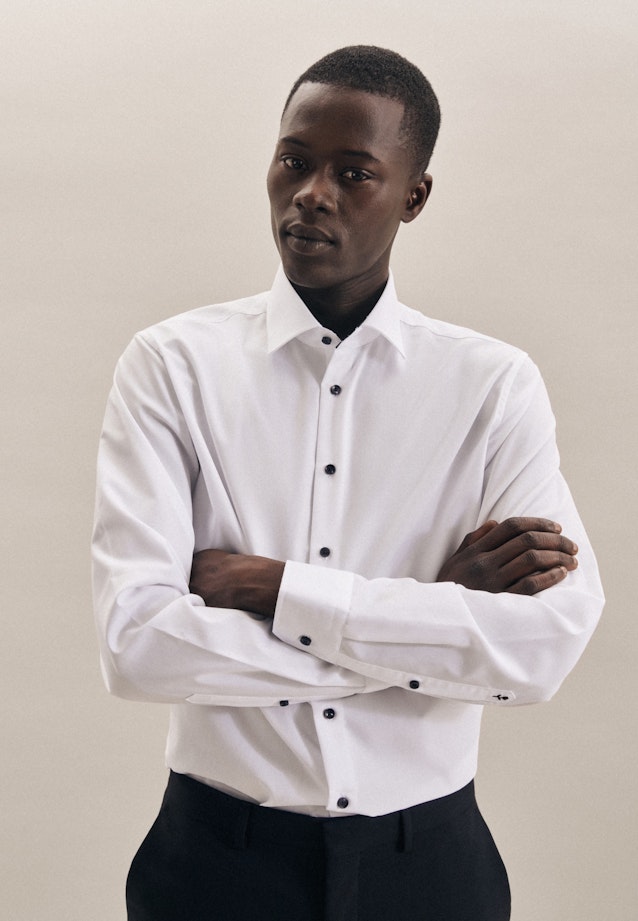 Slim Business Hemd Uni in Weiß |  Seidensticker Onlineshop