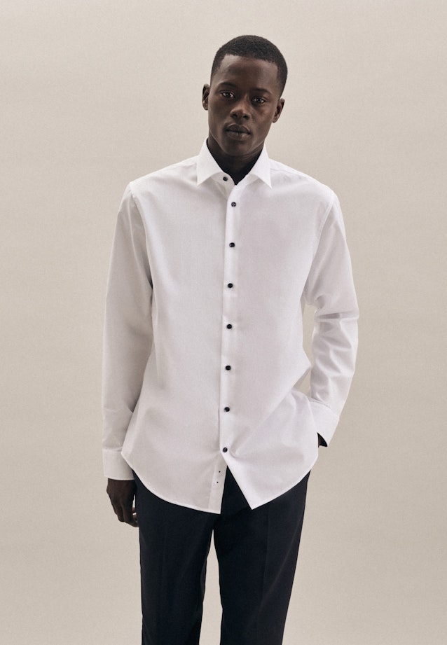 Slim Business Hemd Uni in Weiß |  Seidensticker Onlineshop