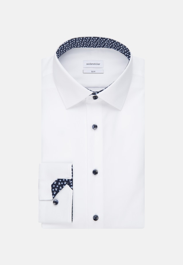 Slim Business Hemd Uni in Weiß |  Seidensticker Onlineshop