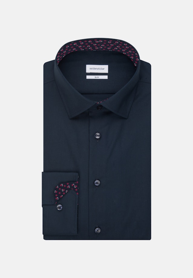 Slim Business Hemd Uni in Dunkelblau |  Seidensticker Onlineshop